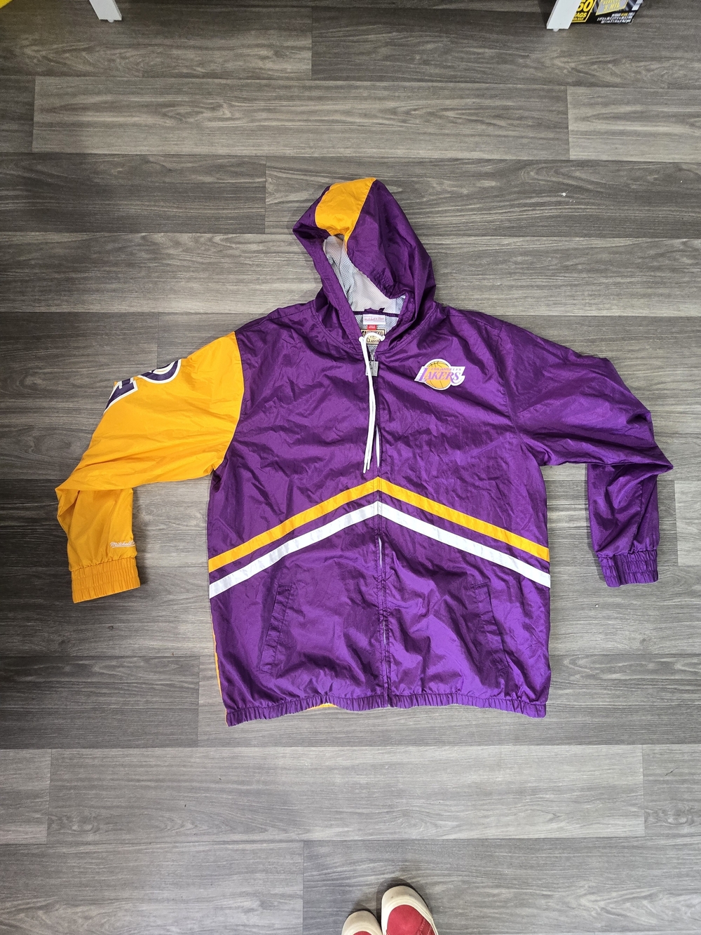 Mitchell & Ness Los Angeles Lakers Undeniable Full Zip Up Windbreaker Jacket 4X